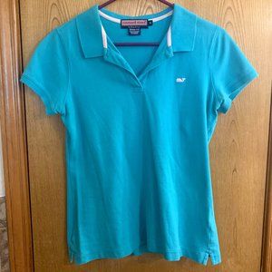 Vineyard Vines turquoise blue polo, Susie fit, med